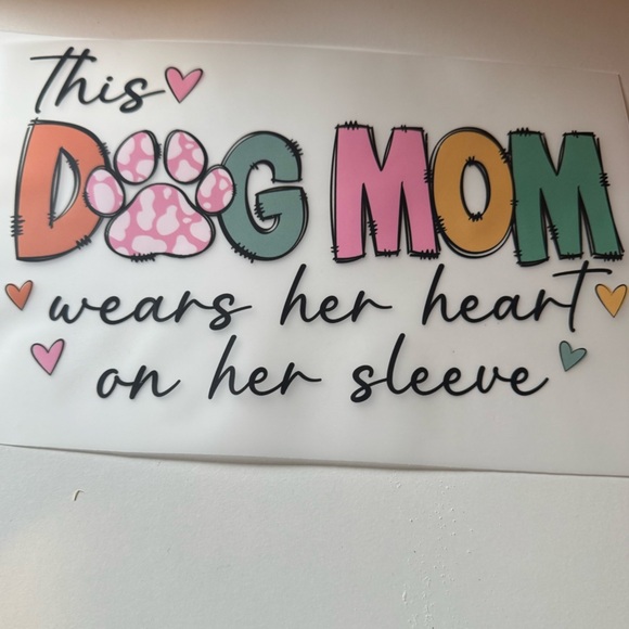 Blue Floral 'Dog Mom' Tee shirt designs - Picture 5 of 7